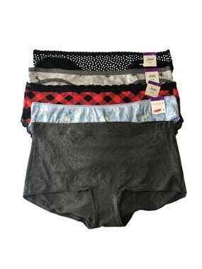 Jenni Charter Club Alfani Bikini Brief Boyshort Panties 5 Pair Gray Black XXL
